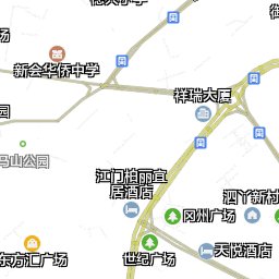会城卫星地图 - 广东省江门市新会区会城街道地图浏览