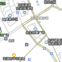 天津南市食品街景区卫星地图